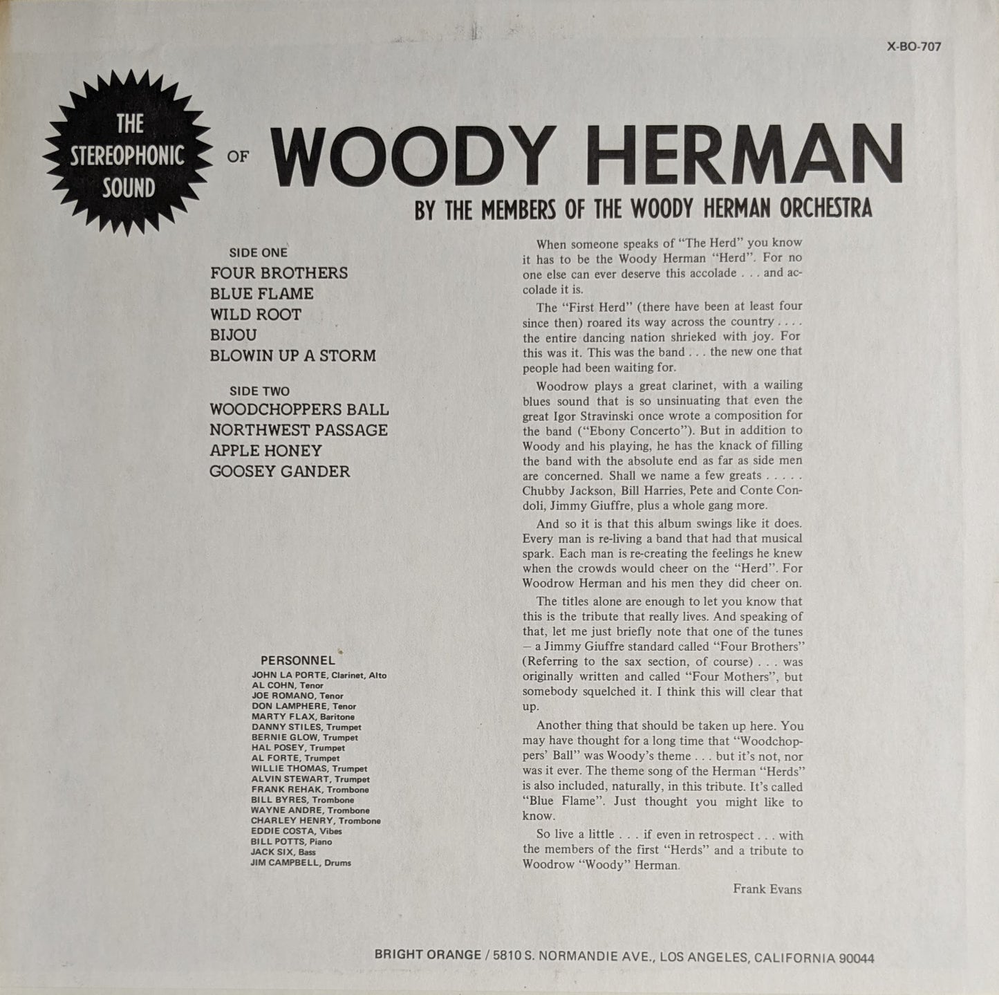 Members Of The Woody Herman Orchestra - The Stereophonic Sound Of Woody Herman