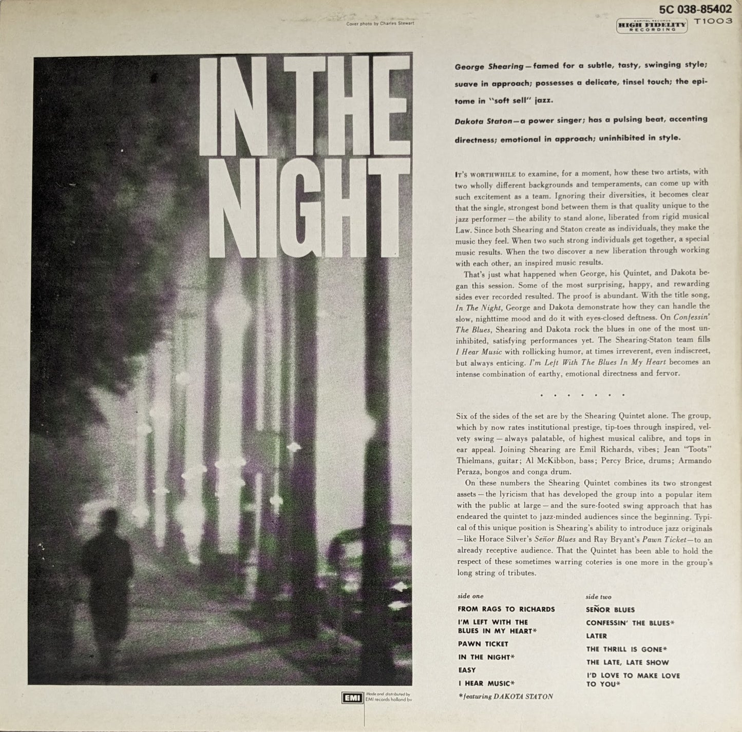 The George Shearing Quintet with Dakota Staton - In The Night